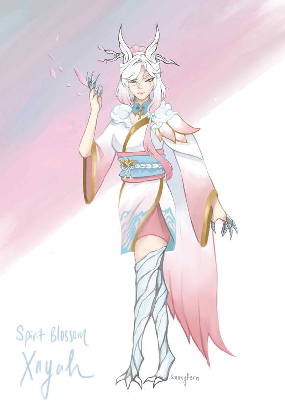 Spirit Blossom Xayah by snowyfern