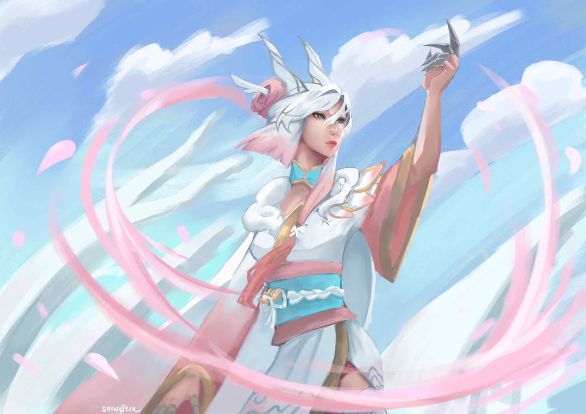 Spirit Blossom Xayah by snowyfern