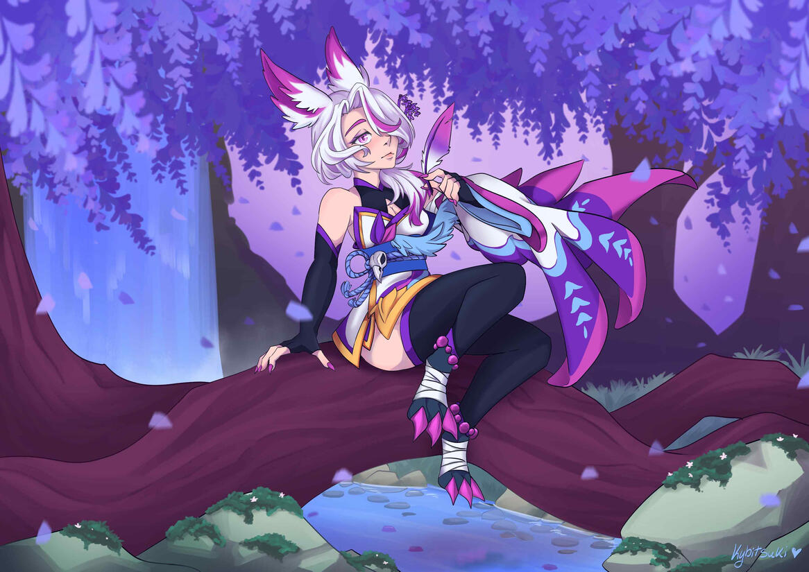 Spirit Blossom Xayah by Kybitsuki